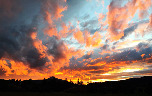 Sunset over Lone Peak.